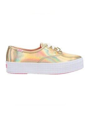 WOMENS BARBIE™ X KEDS POINT PLATFORM SNEAKER - Metallic GOLD. New Without Box